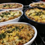 Gratin d'aubergines fêta parmesan